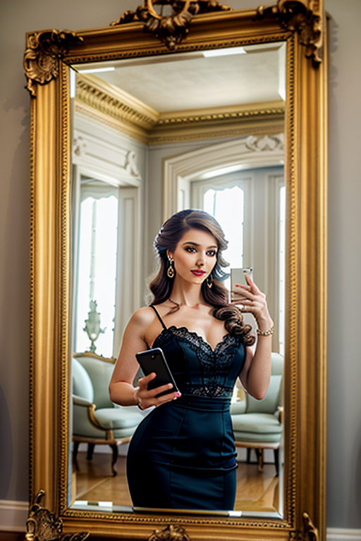 mirror photo poses girl