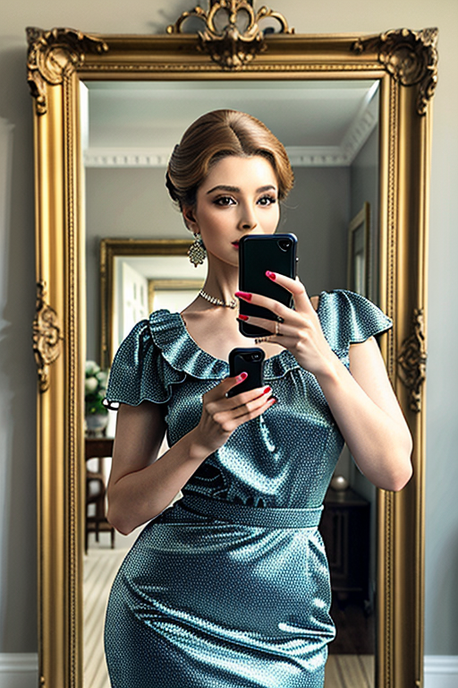 mirror photo pose girl simple